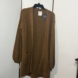 Abercrombie & Fitch Brown Knit Cardigan Sweater